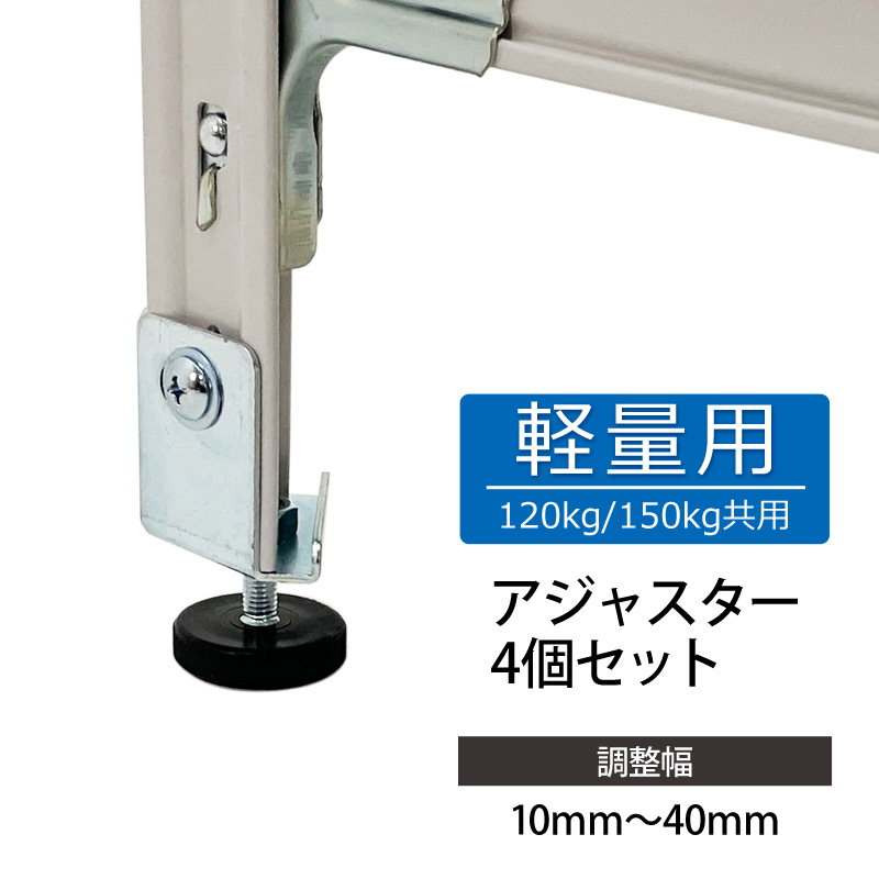 120kg　軽量スチール棚用　アジャスターセット