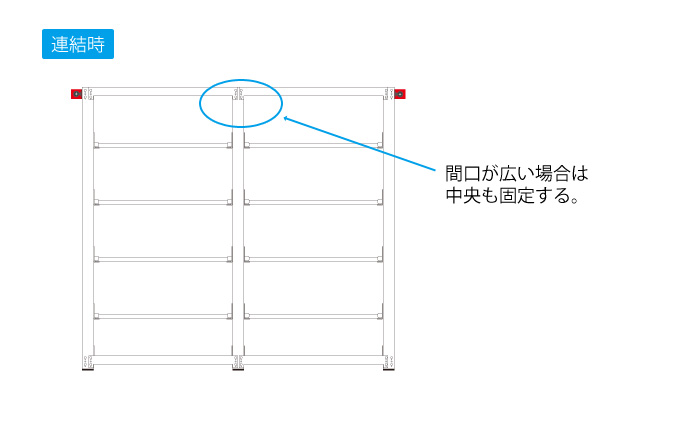 固定金具　補強金具　スチールラック